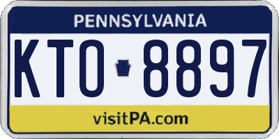 PA license plate KTO8897