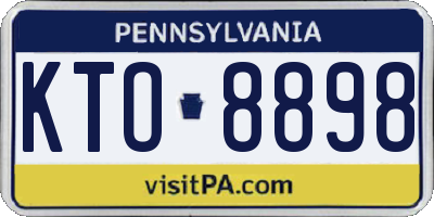 PA license plate KTO8898