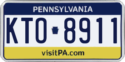 PA license plate KTO8911
