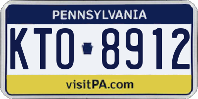 PA license plate KTO8912