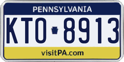 PA license plate KTO8913
