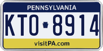PA license plate KTO8914