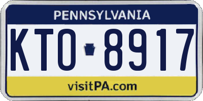 PA license plate KTO8917