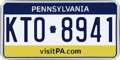 PA license plate KTO8941