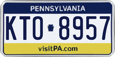 PA license plate KTO8957