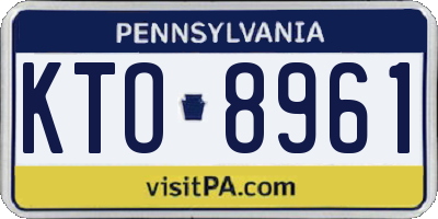 PA license plate KTO8961