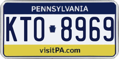PA license plate KTO8969