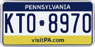 PA license plate KTO8970
