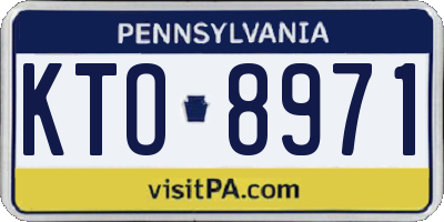 PA license plate KTO8971