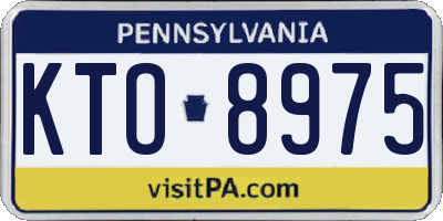 PA license plate KTO8975