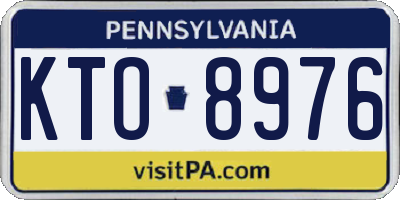 PA license plate KTO8976