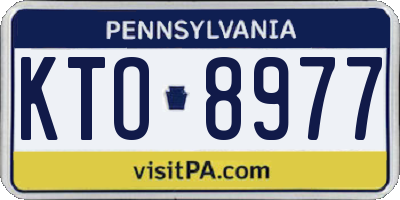 PA license plate KTO8977