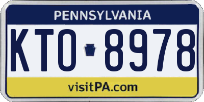 PA license plate KTO8978