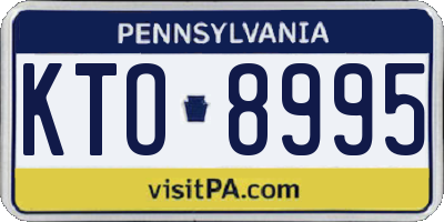 PA license plate KTO8995