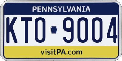 PA license plate KTO9004