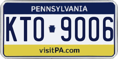 PA license plate KTO9006