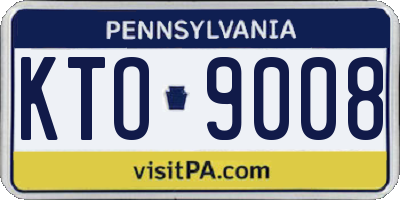 PA license plate KTO9008