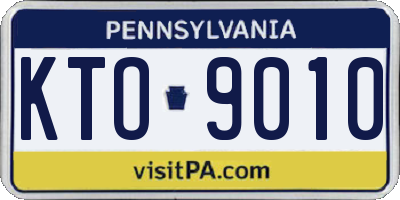 PA license plate KTO9010