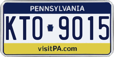 PA license plate KTO9015