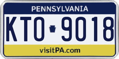 PA license plate KTO9018