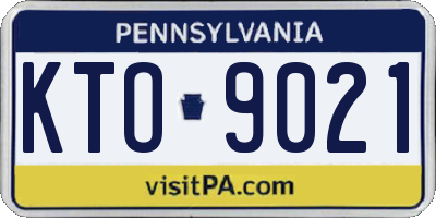 PA license plate KTO9021