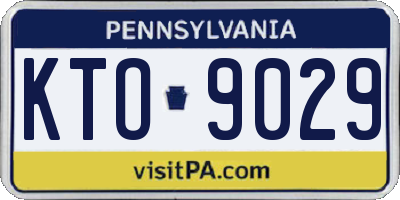 PA license plate KTO9029