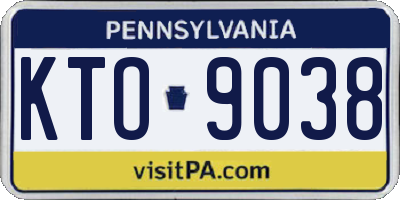 PA license plate KTO9038