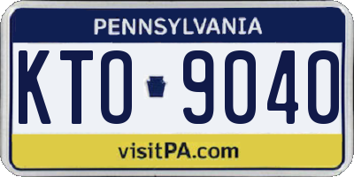 PA license plate KTO9040
