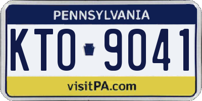 PA license plate KTO9041