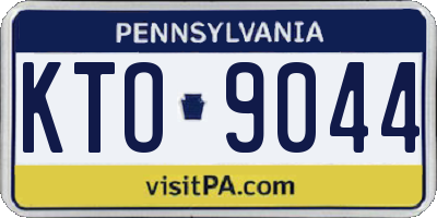 PA license plate KTO9044