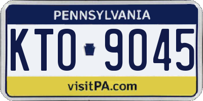 PA license plate KTO9045