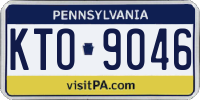 PA license plate KTO9046