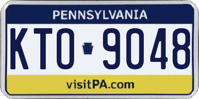 PA license plate KTO9048
