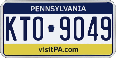 PA license plate KTO9049