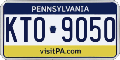 PA license plate KTO9050