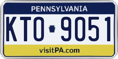PA license plate KTO9051