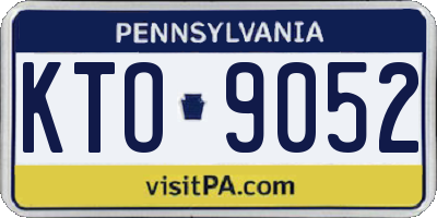 PA license plate KTO9052