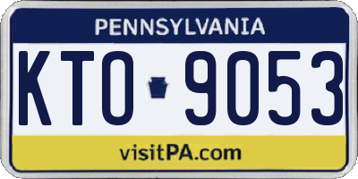 PA license plate KTO9053