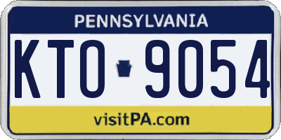 PA license plate KTO9054