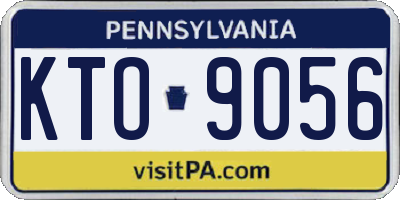 PA license plate KTO9056