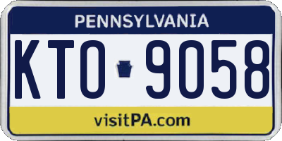 PA license plate KTO9058