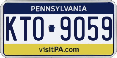 PA license plate KTO9059