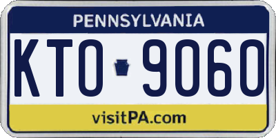 PA license plate KTO9060