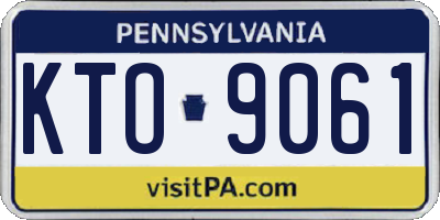 PA license plate KTO9061