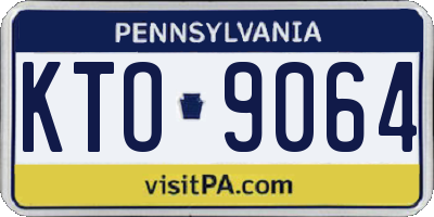 PA license plate KTO9064