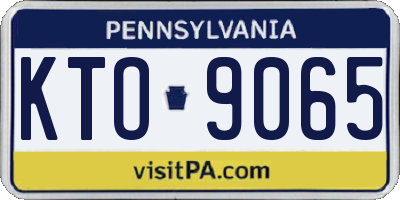 PA license plate KTO9065