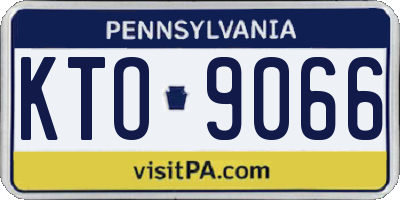 PA license plate KTO9066