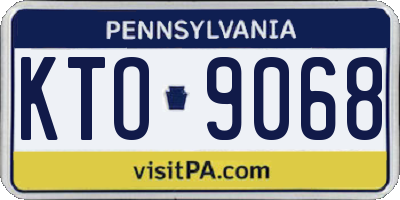 PA license plate KTO9068