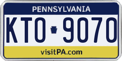 PA license plate KTO9070