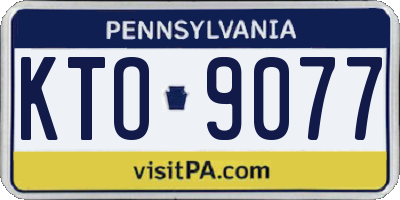 PA license plate KTO9077